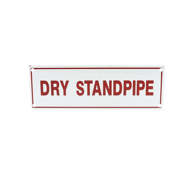 Dry Standpipe Sign, Aluminum, 6" x 2"