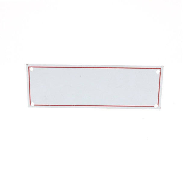 Blank With Red Border Sign, Aluminum, 6" x 2"
