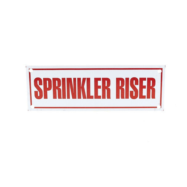 Sprinker Riser Sign Sprinkler Riser Sign, Aluminum, 6
